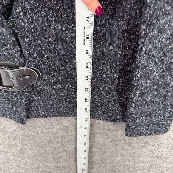 August Silk Cardigan Women L Large Gray Knit Collared Long Sleeve Acrylic - Picture 6 of 7